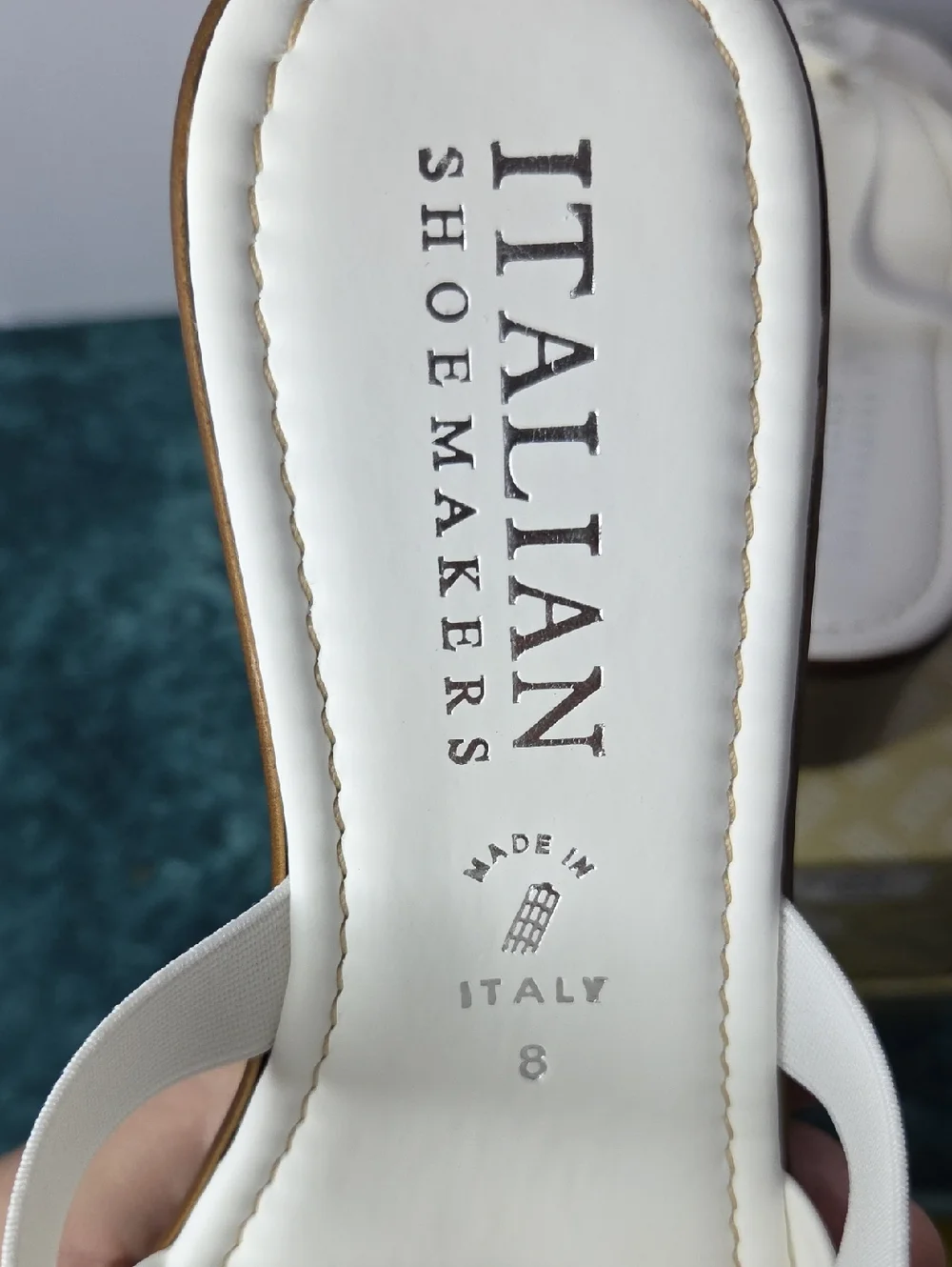 Italian Shoemakers Storytime Ivory Floral Wedge Sandals Size 8 Italy - Picture 6 of 8